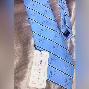 Vineyard Vines Masters Custom Golf Club blue red flag Silk Neck Tie ⛳️ 2025 NWT